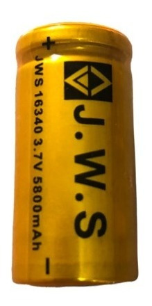 2 Baterias Recarregáveis Jws 16340 3.7v 5800 Lanterna Tática