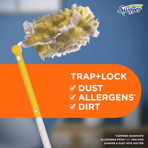 Kit Swiffer 360 Dusters Con Mango Extensible Y 3 Recambios