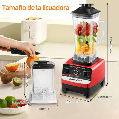 Licuadora Professional, Multiprocesador Alimentos Con Doble