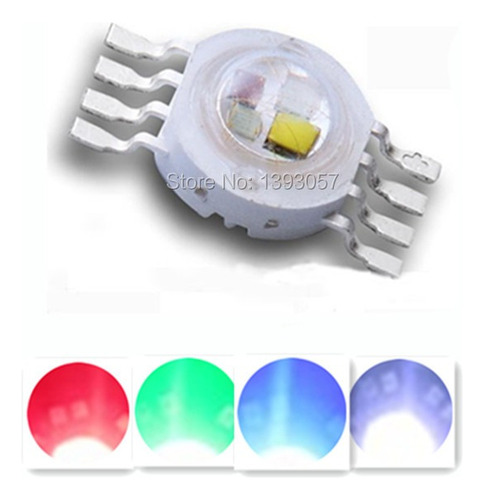 Led Rgbw 12w 3v Chip Rgb White 4 Pines Potencia Supli