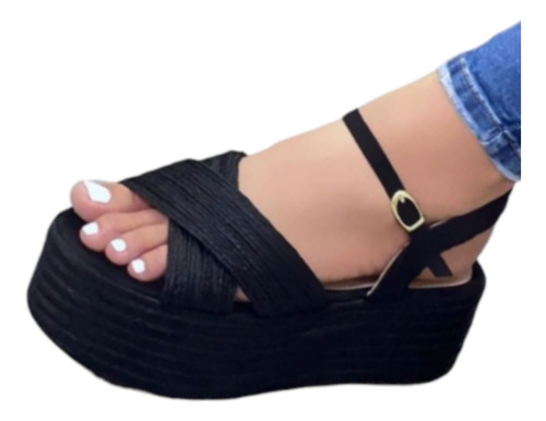 Hermosas Sandalias Plataforma Yute Talla 35/40