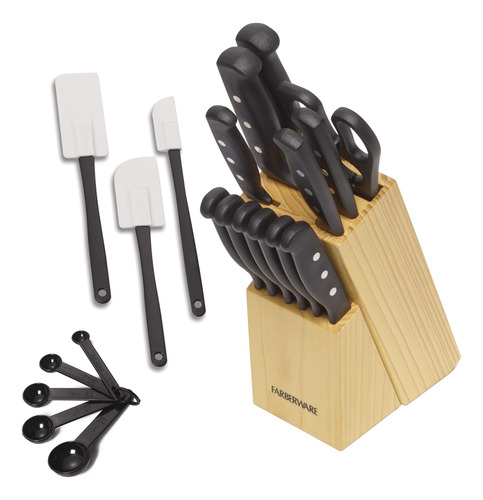 Set De 22 Cuchillos De Acero Inoxidable De Alto Carbono Sin