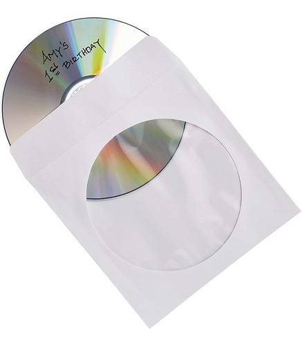 Sobre Para Cd Dvd Verbatim Ventana Transparente 100 Piezas