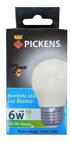 Bombillo Led Luz Blanca Multivoltaje G45-04-6w-c Pickens
