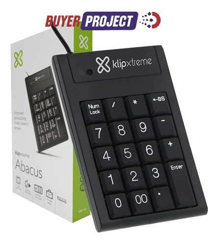 Imagen 2 de 6 de Teclado Numerico Klip Xtreme Knp-100 Usb Para Laptop 19 Tecl