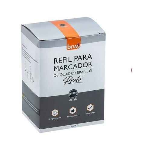 Kit 12 Refil Tinta Para Canetas Marcador De Quadro Branco