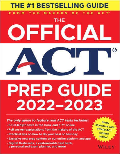 The Official Act Prep Guide 2022-2023, (book + Online Course