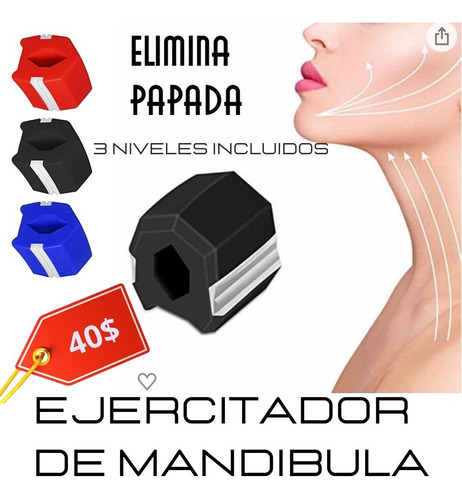 Ejercitador De Mandibula Adios Papada Hombre Y Mujer 3 Nivel