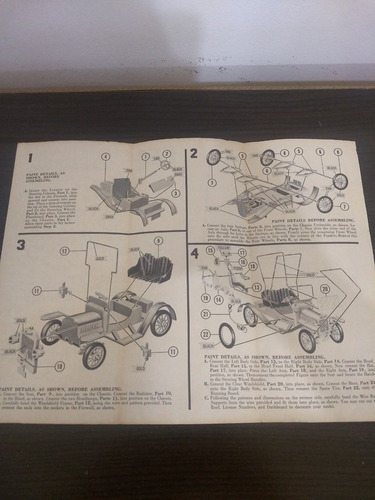 Antiguo Revell Auto 1910 Maxwell Primer Modelo Revell ! 1961 (Usado)