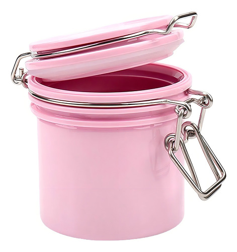 Bote hermético con cierre para guardar pegamento rosa para extensiones de pestañas