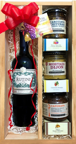 Caja De Vino Gourmet Rutini La Rural - Regalo Cumpleaños