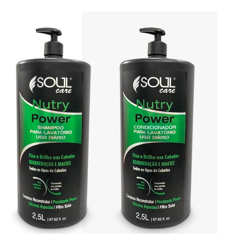 Shampoo E Máscara De Lavatório Soul Care 2,5 Litros Cada