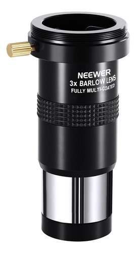 Lente Barlow 3x Para Ocular De Telescopio De 1.25 Pulgadas, 