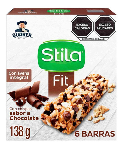 Barras De Avena Quaker Stila Fit Chocolate 138g