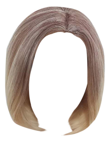 Pelo Sintético Corto Y Rizado Con Degradado Dorado De Colore