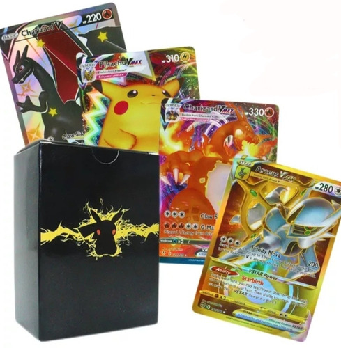 Caja 100 Cartas Pokémon (14 Vstar, 42 Vmax, 44 V) 