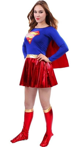 Disfraz Súper Chica Teen Sexy Supergirl Cc404 Halloween Adul