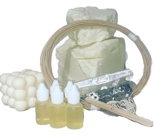 Kit Velas De Soja 2kg Cera De Soja + Esencias + Insumos Y +