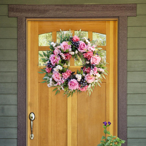 Guirlanda Europeia 56cm Adereços Floral Artesanato