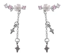 Comprar Pendientes Dama Flor Cerezo Plata 925 Colgante Plata