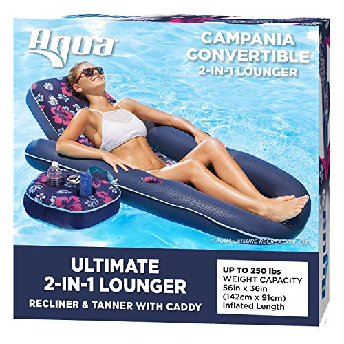 Aqua Campania Ultimate 2-in-1 Pool Float Lounge  Extra Larg