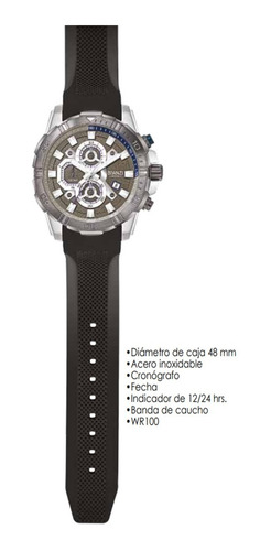 Imagen 2 de 4 de Reloj Branzi Para Caballero Resistente Al Agua 21019