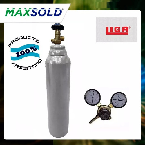 Imagen 2 de 10 de Tubo De Co2 5 Kg + Regulador Cerveza 2 Manometros Sin Carga!
