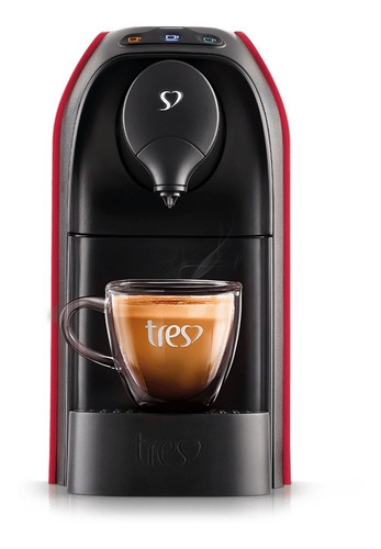 Tres Corações Passione Vermelho Brilhante Cafeteira Automática Multipressão 127V