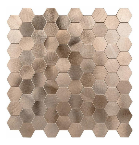 Decopus Azulejo Metal Para Despegar Pegar Hexagono Cobre