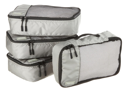 Basics Small Packing Travel Organizer Cubes Set, Gray - Jueg