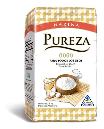 Pack X 3 Unid Harina   0000  1 Kg Pureza Harinas De Trigo