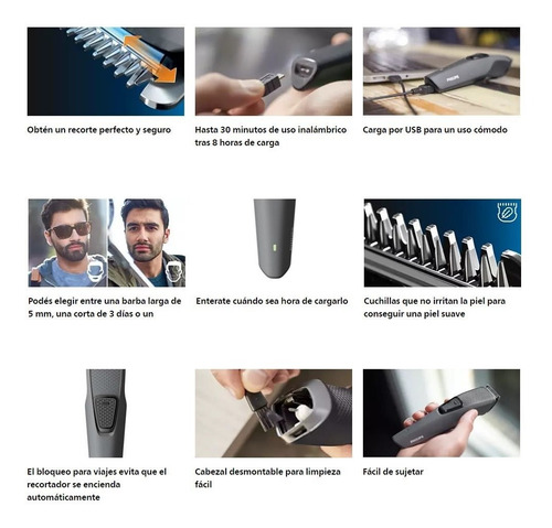 Cortabarba Beardtrimmer Philips Bt1209 Recargable