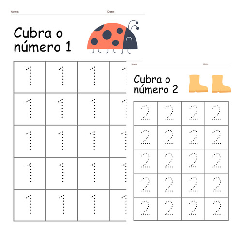 Atividade Cobrir Números Pdf Para Imprimir E Aprender