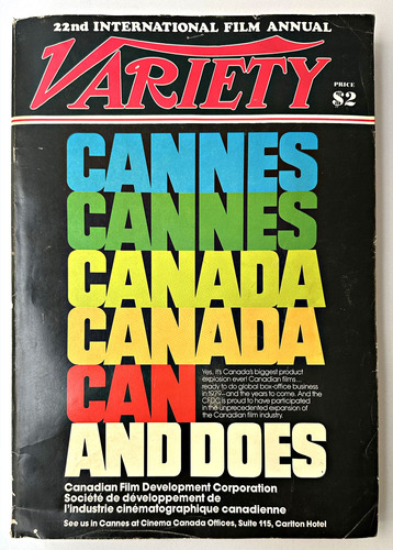 Revista Variety Nº22 Festival De Cine Cannes Anual 1979   