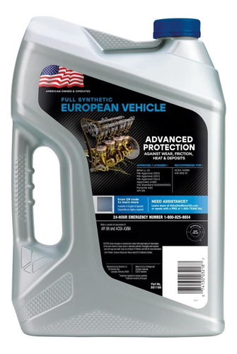 Aceite Gasolina Valvoline Euro 5w-40 Full Sintetico