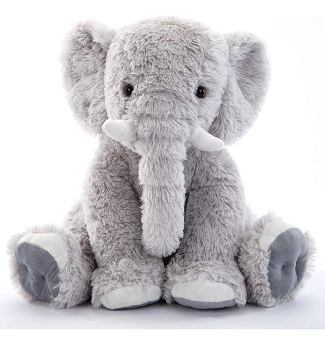 Morismos Elefante Gris De Peluche De Elefante Suave Para Ni.