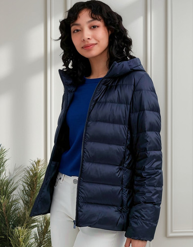 Camperas Uniqlo Ultra Light Down Mujer Con Capucha