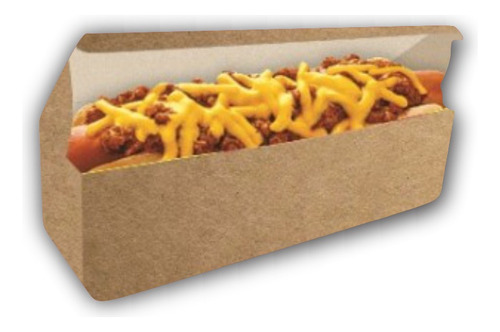 Caixa Embalagem Hot Dog Delivery Kraft - 300 Peças