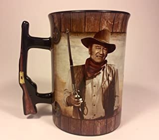 John Wayne Taza De Cerámica Esmaltada Con Mango De Rifle De 