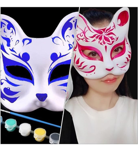 Juego De Máscaras Para Gatos Macadam Creative Diy Con Pintur