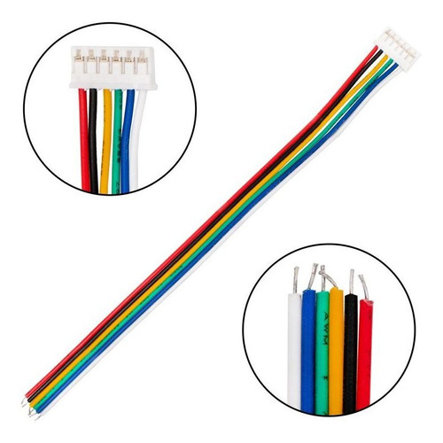 5 Pzas Conector Ph2.0mm 6 Pines Con Cable 26awg