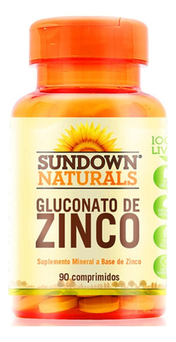 Suplemento Em Comprimidos Sundown Naturals Encapsulados Zinco Sabor Em Pote De 200g 90 Un