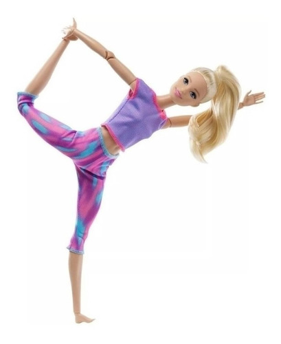 Imagem 6 de 10 de Barbie Feita Para Mexer Loira Articulada 2021 Ms Sj