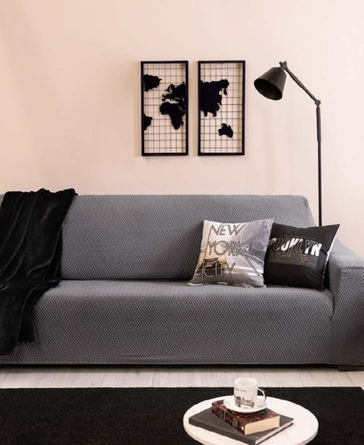 Cojín Decorativo Brooklyn New York Vianney Color Negro
