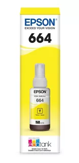 Botella De Tinta Epson 664, Para Serie L De Epson, Amarillo