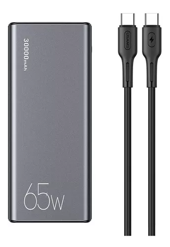 Batería Externa 30000mAh, PowerCore Power Bank 3 Conectores de Salida y 2  de Entrada Cargador Rápido USB-C para Smartphones Tablets y Otros ACTIVE