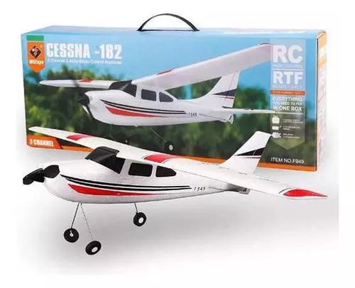 Avião Rc Cessna 182 F949 Controle Remoto 3 Canais Wltoys