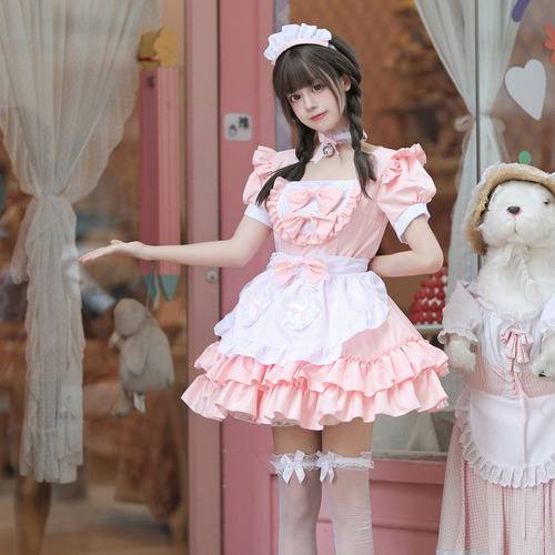 Conjunto De Vestidos De Sirvienta De Cosplay De Talla Grande