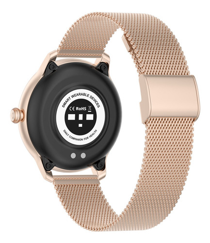 Imagen 4 de 8 de Smartwatch Kieslect L-series Lady Smart Watch 1.09" caja 40mm de aleación de aluminio dorada, malla dorada de silicona L11