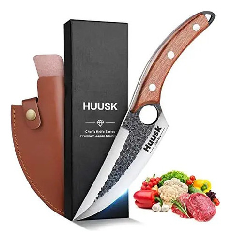 Huusk Knife Japan Kitchen, Upgraded Viking Knives Hand Fo